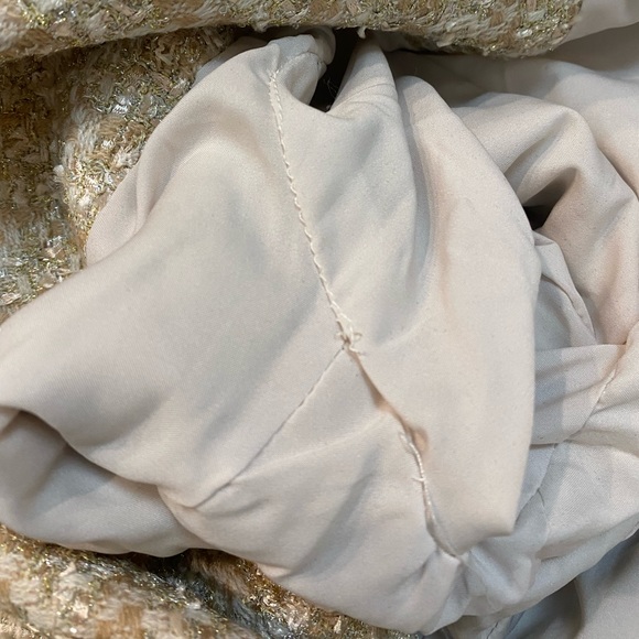 L'AGENCE LAGENCE Kenzie Double Breasted Tweed Blazer in Rose Gold Size 2 - Picture 15 of 16